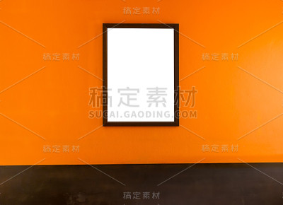 白色的框架上的橙色颜色。