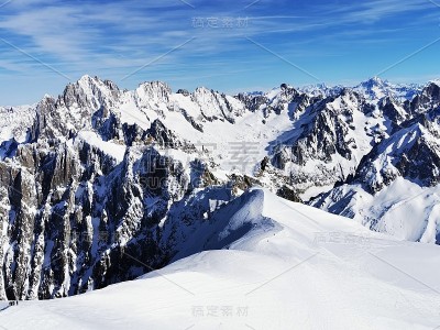 Chamonix Aiguille du midi法国勃朗山山脉滑雪滑雪单板滑雪