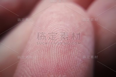 手指皮肤微距摄影指纹纹理特写