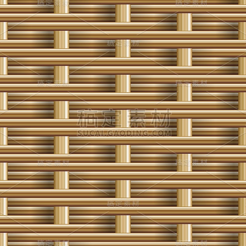 Bamboo weave. Seamless weaving basket pattern text