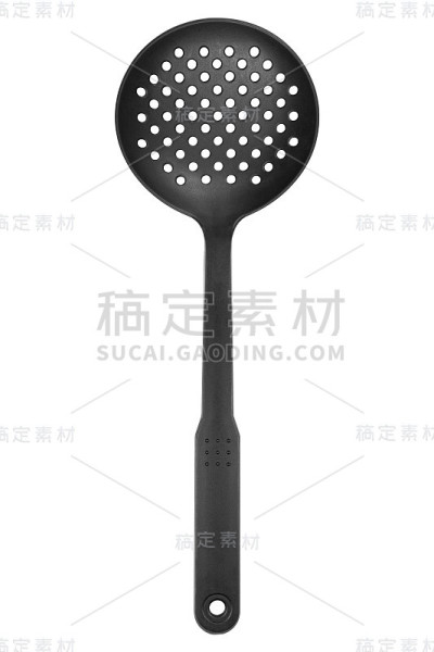 黑色塑料厨房撇油器孤立在白色上