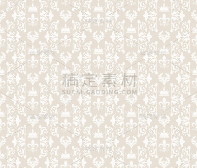 复古墙纸-无缝图案-复古