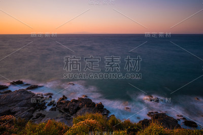 黄昏在海