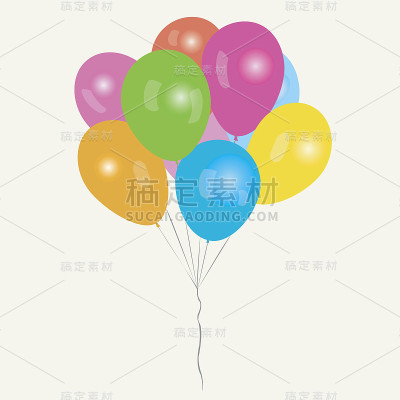 一堆彩色气球