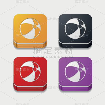 方形按钮:球