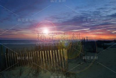桃金娘海滩日落