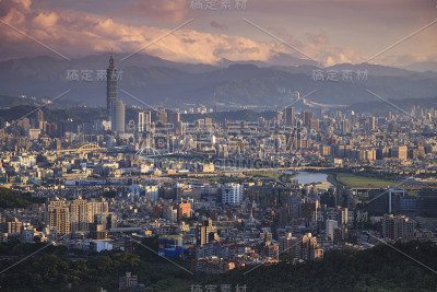 俯瞰台北城市的景色