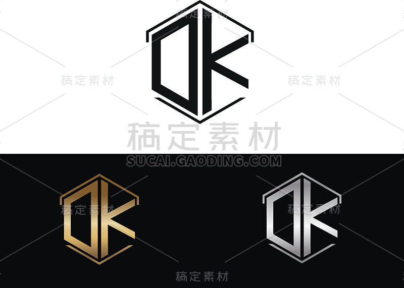 DK字母与六角形logo相连