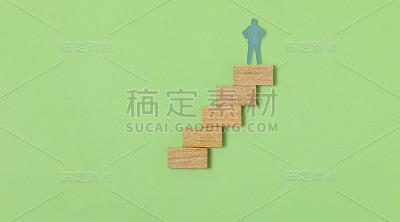 成功的阶梯在业务增长的概念。