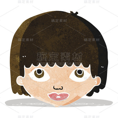 卡通女性面部
