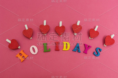 粉色背景的假日
