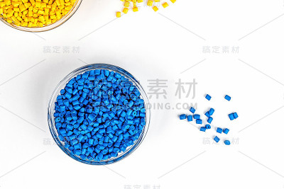 塑料颗粒。聚合物颗粒。高分子染料。着色剂丸。