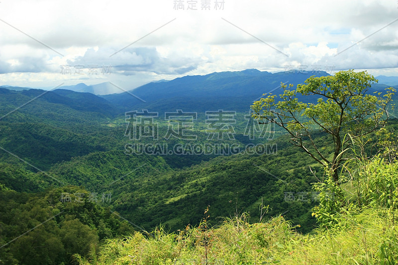 泰国的高山和热带雨林