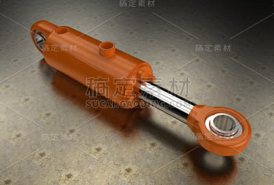 液压缸的3d渲染