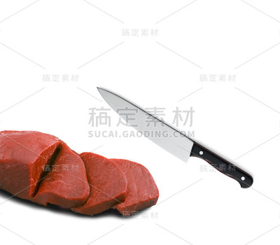 一片片新鲜的生肉