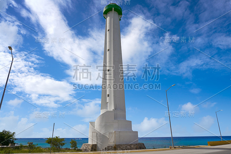 Cozumel Caletita灯塔在墨西哥