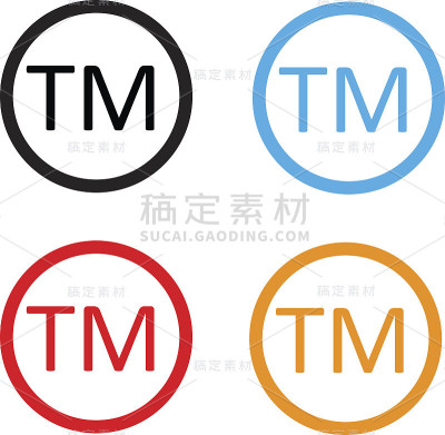 商标标志。白色背景上的商标图标。