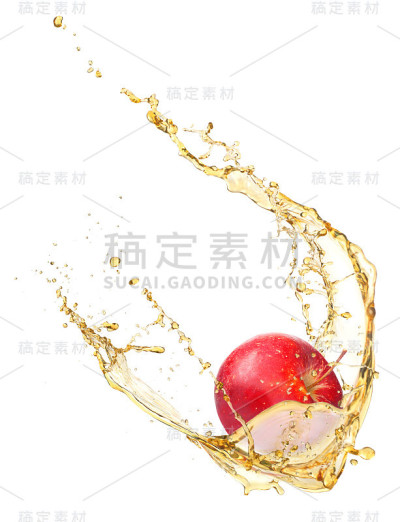 溅果汁的苹果