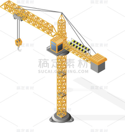 塔式起重机。