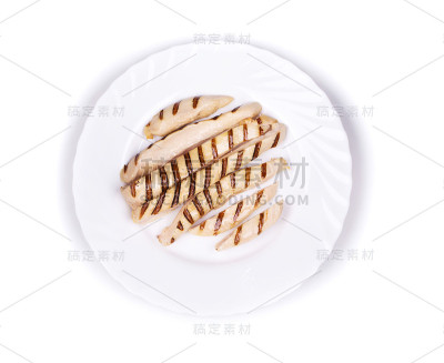 烤鸡胸肉片。