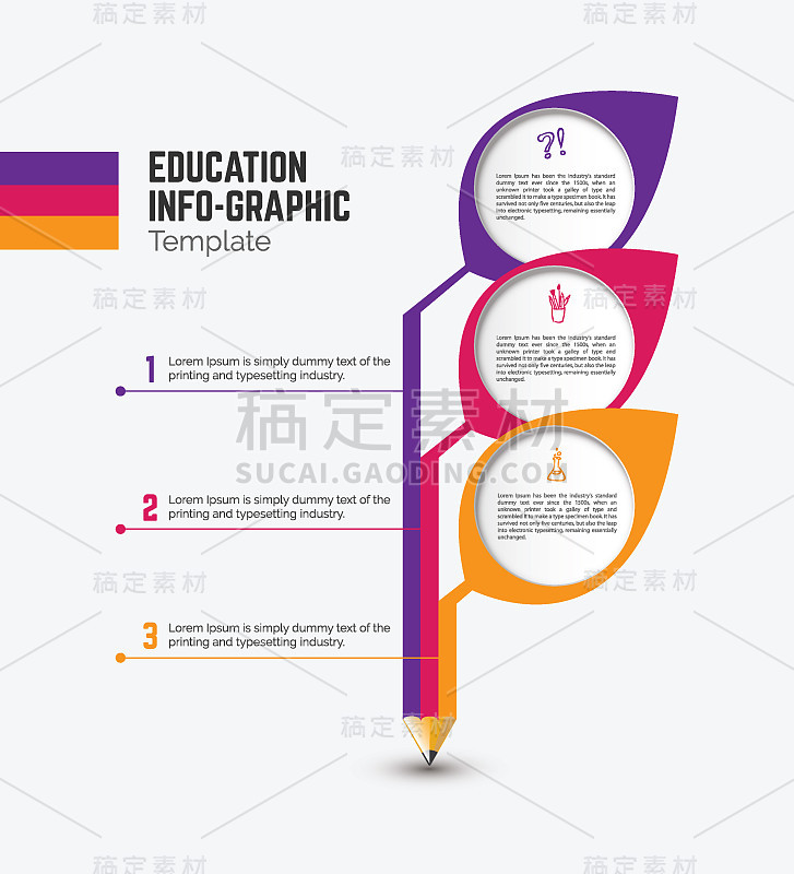 教育和学习信息图形模板
