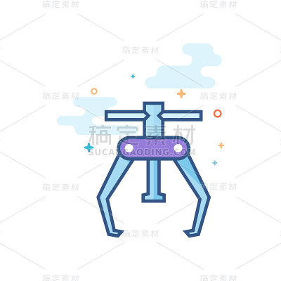 平面颜色图标-自行车工具