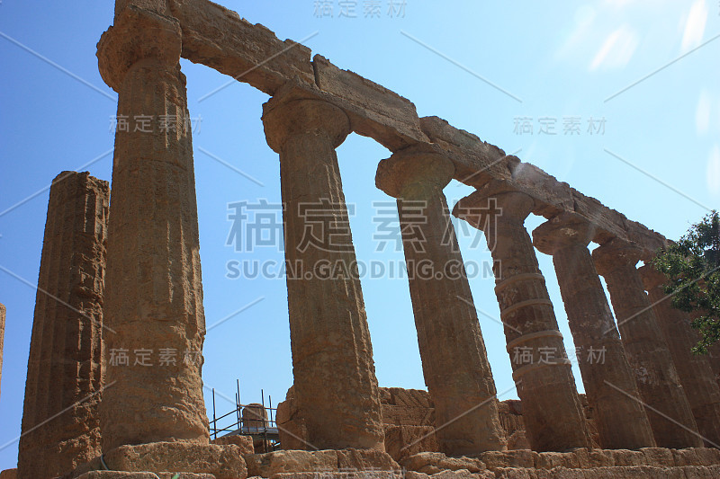 西西里岛Agrigente古代建筑寺庙