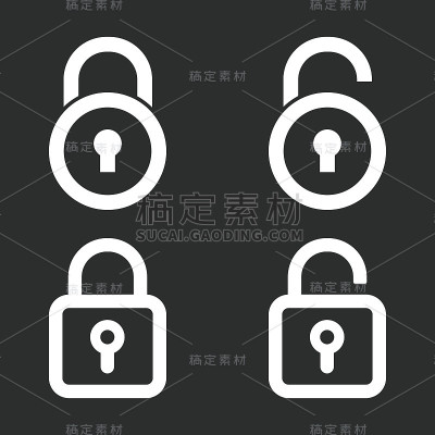 锁图标集。