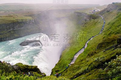 Gullfoss Falls的旅游路线