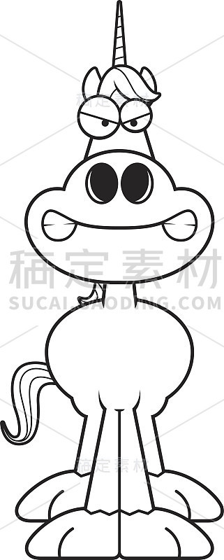 愤怒的卡通独角兽