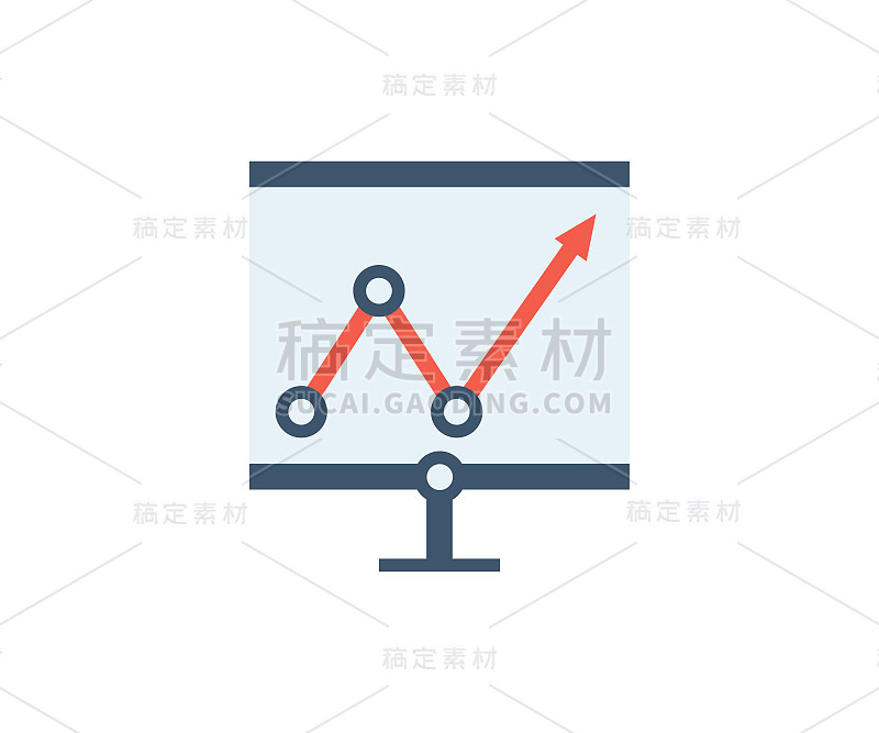 业务演示图标。矢量插图在平面极简主义风格。