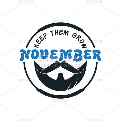 11月癌症意识矢量图标。