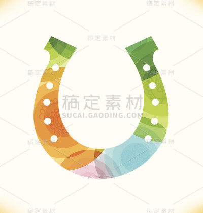 向量多色马蹄