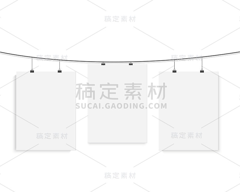 孤立矢量海报模型集。现实向量EPS10纸