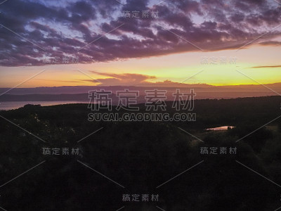 纳库鲁湖的日落，肯尼亚，非洲