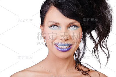 化妆美女的肖像