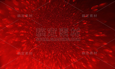 模糊的红色闪光，散焦的红色闪光