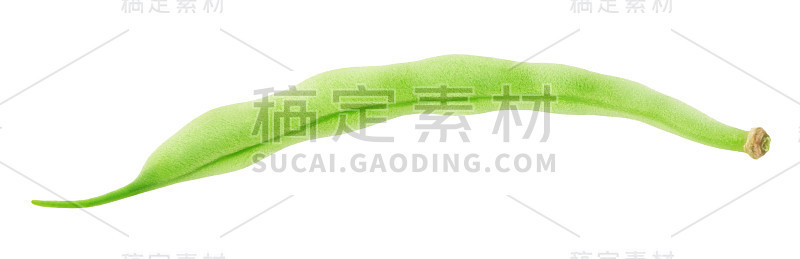 整个绿豆孤立在白色背景的特写。