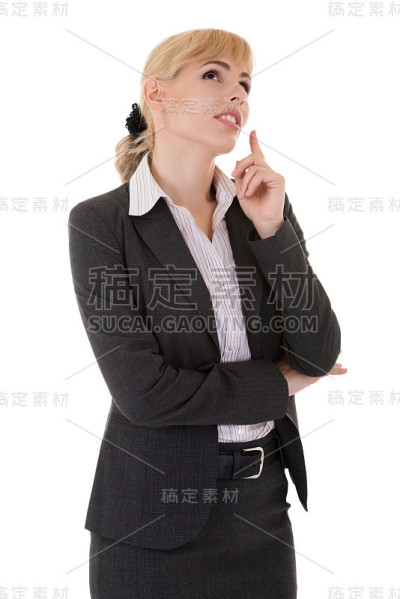 寻找解决方案的女商人