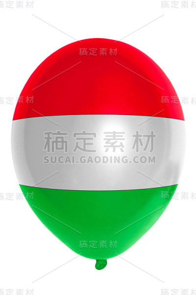 用匈牙利国旗着色的气球
