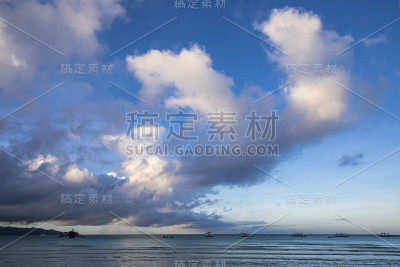 白色沙滩长滩岛