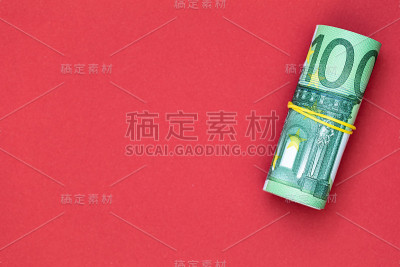 一卷欧元钞票