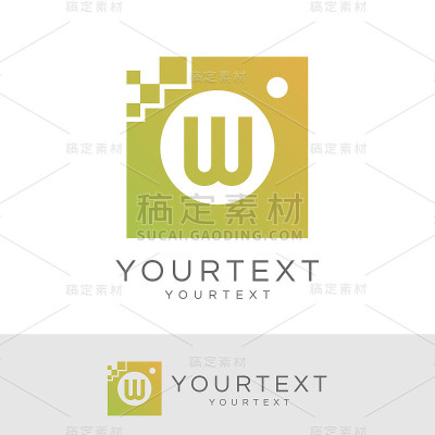 摄影首字母W图标设计