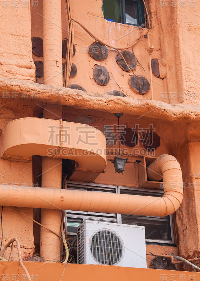 橙色的砖墙