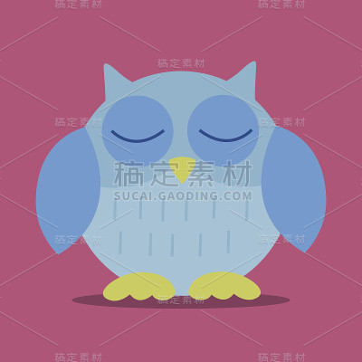 向量抽象猫头鹰设计