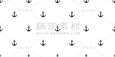 无缝图案锚舵矢量航海船海洋海洋孤立墙纸