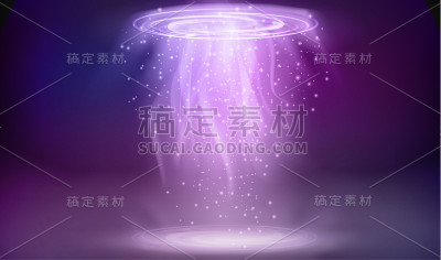 传送光效果矢量插图