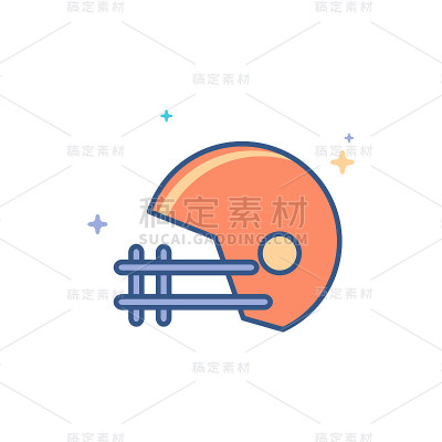 平彩色图标-足球头盔