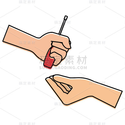 手用螺丝刀工具隔离图标