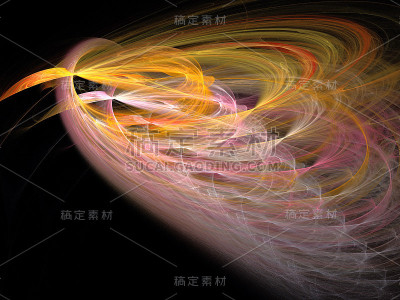 黑色上的数字分形